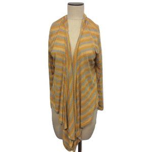 NWOT Womens Plus Size 1X Hot Ginger Striped Open Front Hoodie Cardigan Hooded